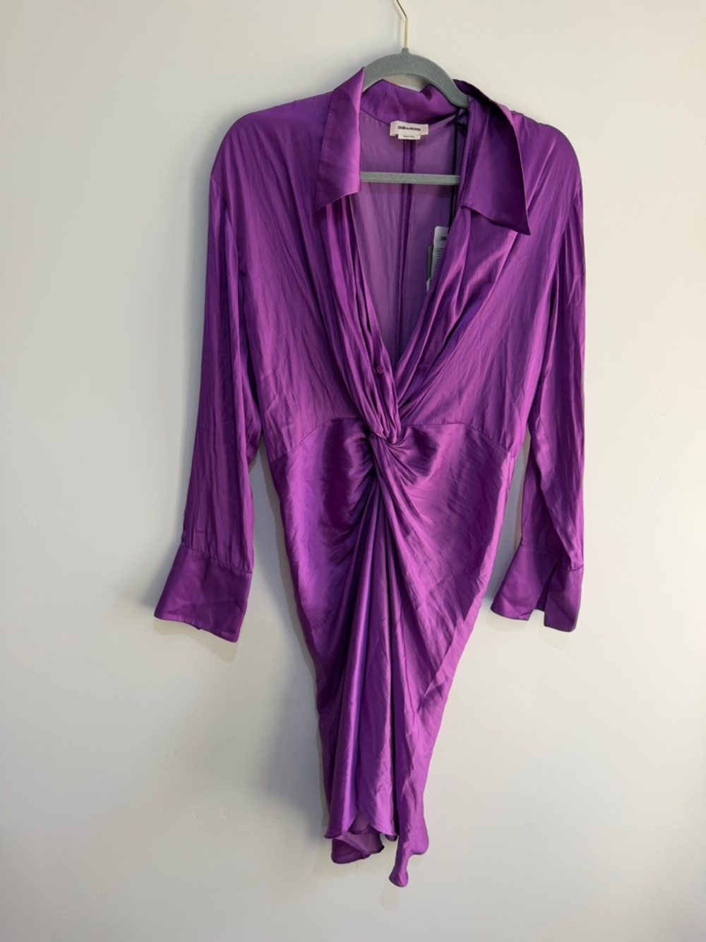 Zadig & Voltaire Bright Purple Satin dress